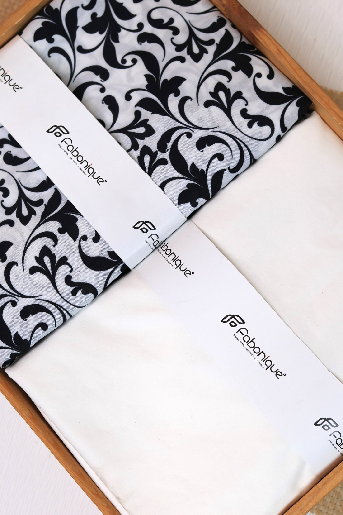 Noir Elegance Unstitched Fabric Combo