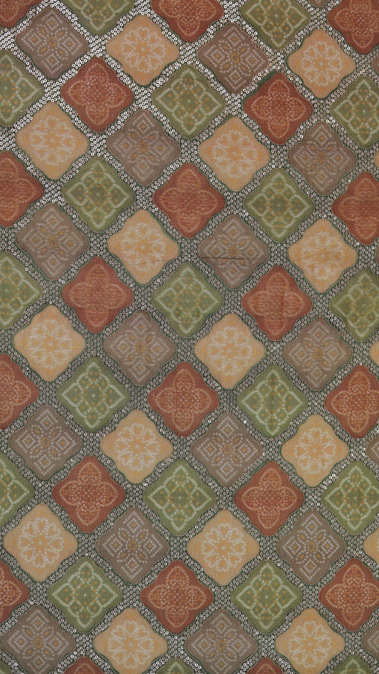 Yellow Orchid Luxe Embroidered Viscose Dola Fabric