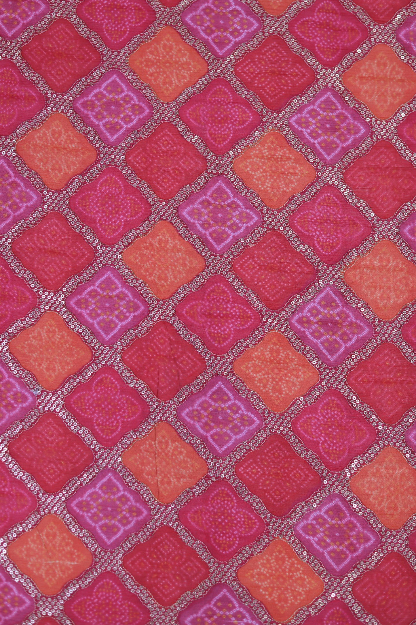 Purple Orchid Luxe Embroidered Viscose Dola Fabric