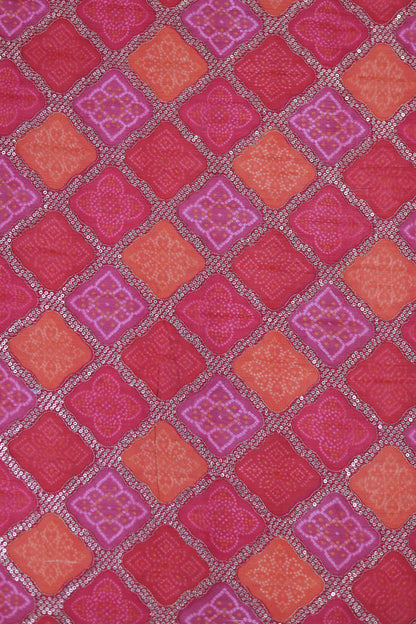 Purple Orchid Luxe Embroidered Viscose Dola Fabric