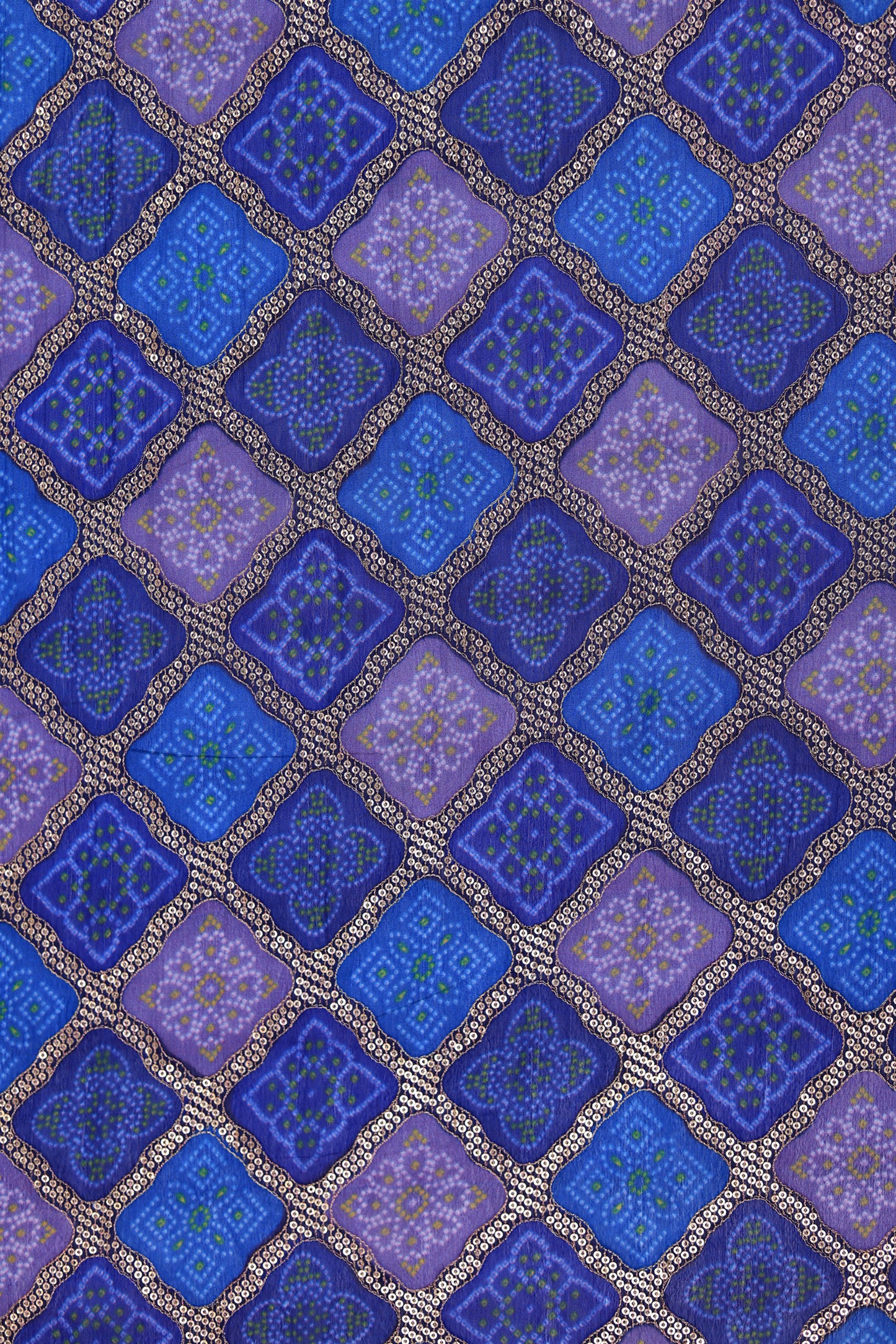 Purple Orchid Luxe Embroidered Viscose Dola Fabric