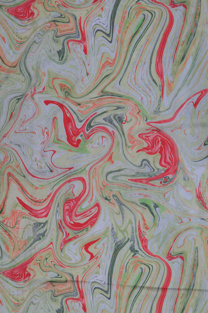 Aurora Swirl Viscose Nylon Printed Fabric