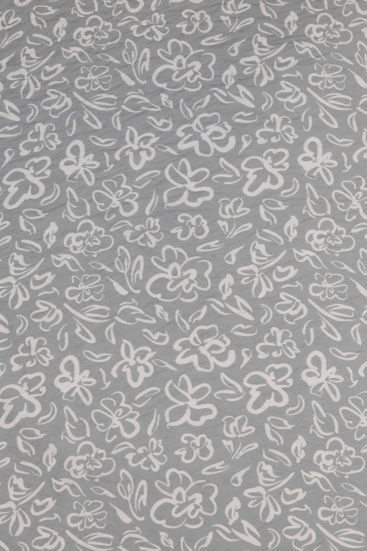 Soft Serenity Ivory Floral Viscose Blend Fabric