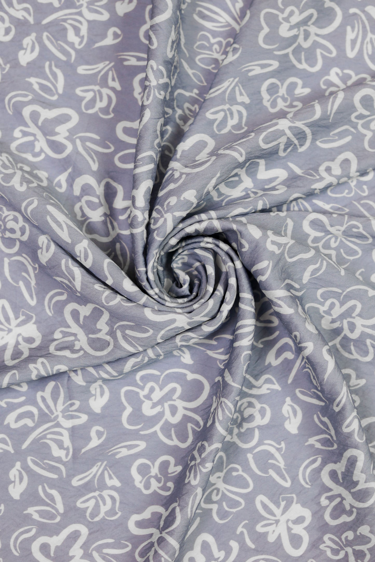 Soft Serenity Ivory Floral Viscose Blend Fabric