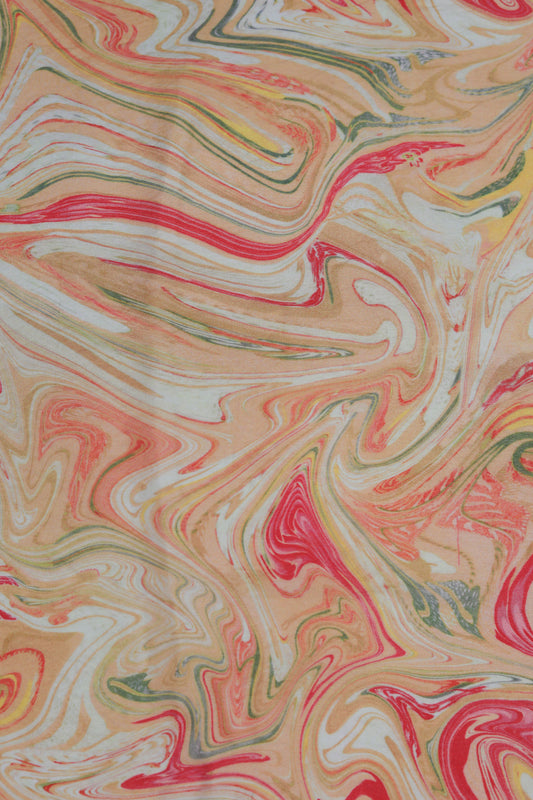 Aurora Swirl Viscose Nylon Printed Fabric