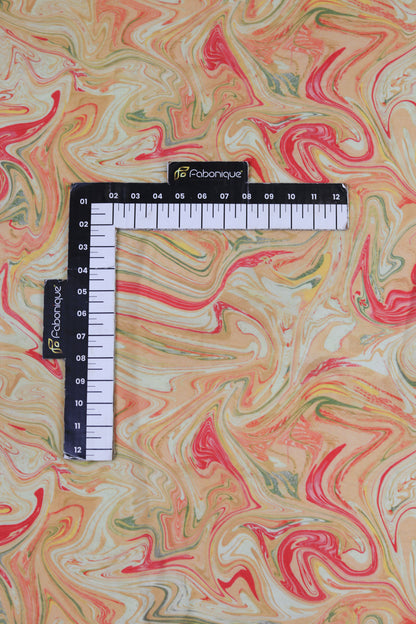 Aurora Swirl Viscose Nylon Printed Fabric