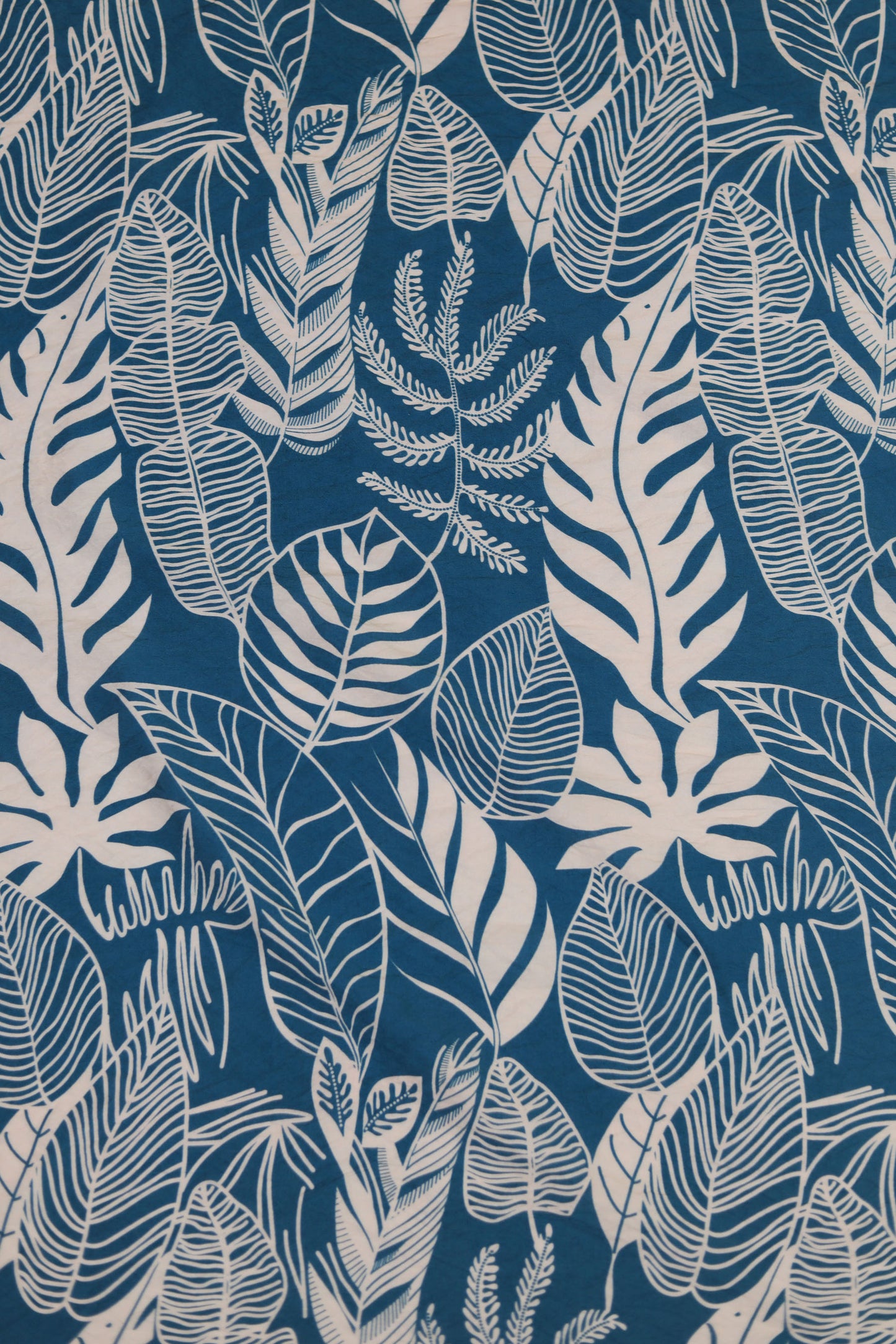 Autumn Fern Tropical Leaf Viscose Blend Fabric