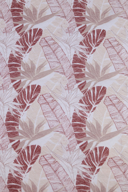Sage Palm Tropical Viscose Nylon Fabric