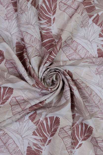 Sage Palm Tropical Viscose Nylon Fabric