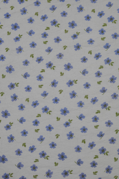 Pastel Meadow Viscose Nylon Printed Fabric