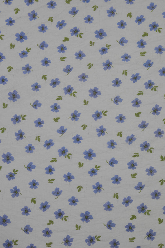 Pastel Meadow Viscose Nylon Printed Fabric