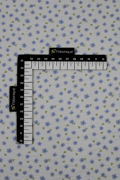 Pastel Meadow Viscose Nylon Printed Fabric