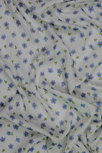 Pastel Meadow Viscose Nylon Printed Fabric