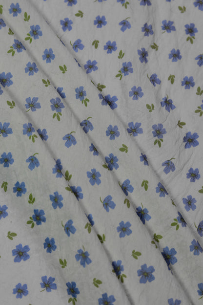 Pastel Meadow Viscose Nylon Printed Fabric