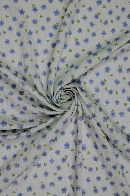 Pastel Meadow Viscose Nylon Printed Fabric