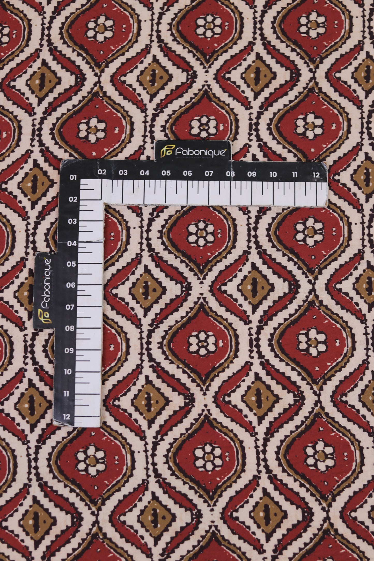 Mystic Ikat Geometric Printed Viscose Blend Fabric