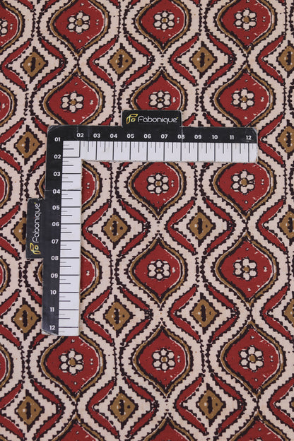 Mystic Ikat Geometric Printed Viscose Blend Fabric