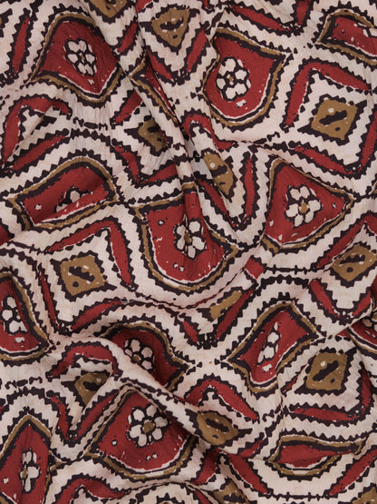 Mystic Ikat Geometric Printed Viscose Blend Fabric