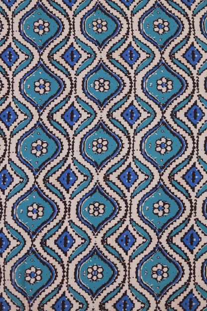 Mystic Ikat Geometric Printed Viscose Blend Fabric