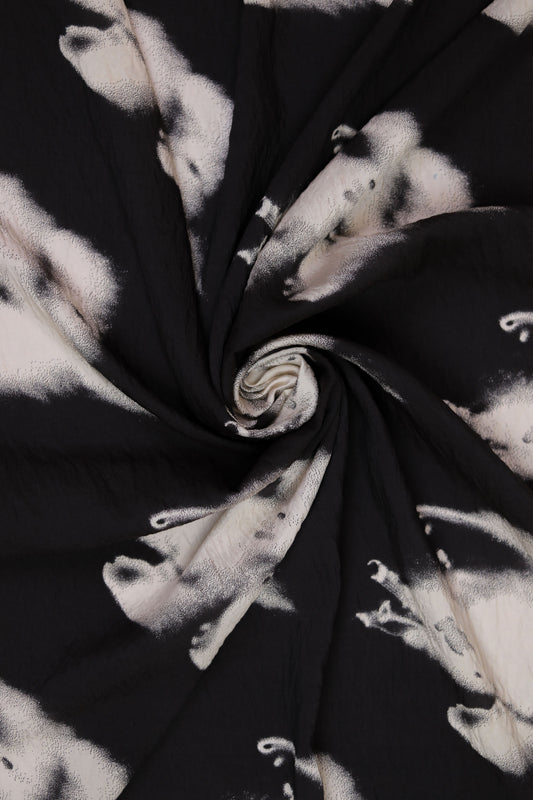 Smoky Mirage Gradient Viscose Nylon Fabric