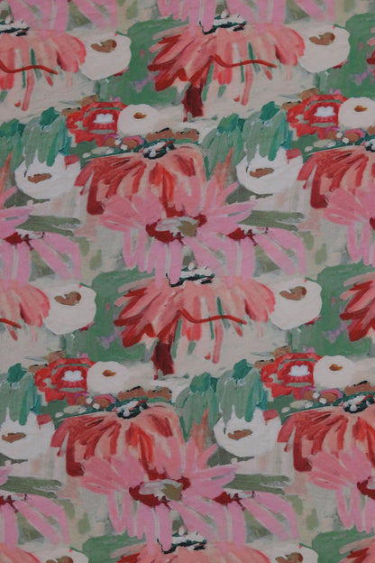 Soft Brushstroke Viscose Nylon Printed Fabric