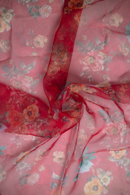 Floral Radiance Organza Fabric