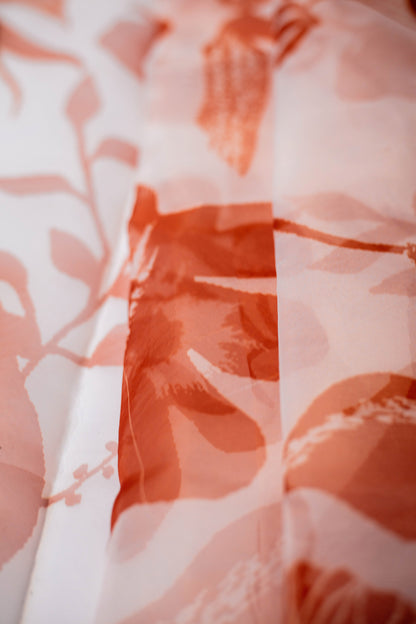Rust Reverie Organza Fabric
