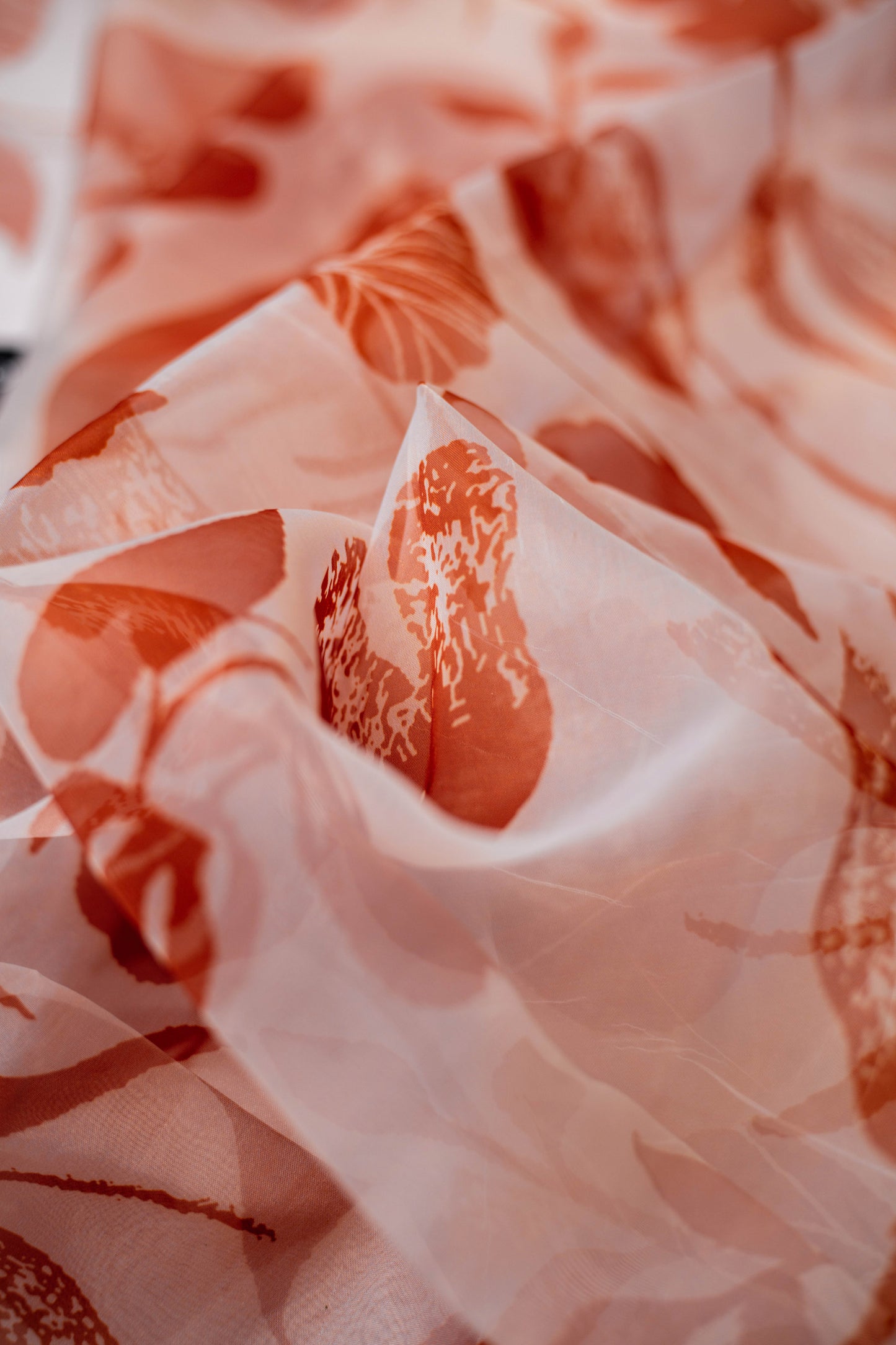 Rust Reverie Organza Fabric