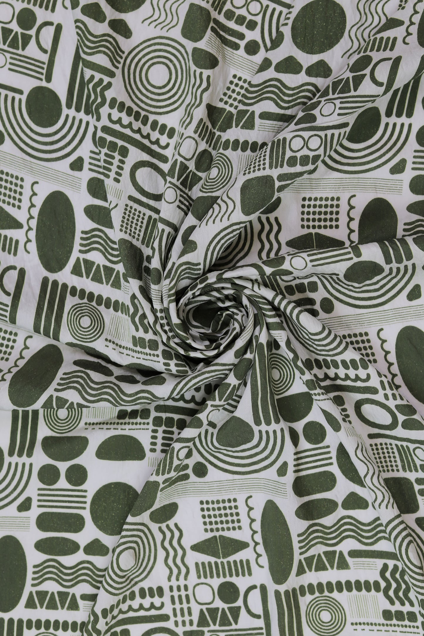 Tribal Mosaic Abstract Viscose Blend Fabric