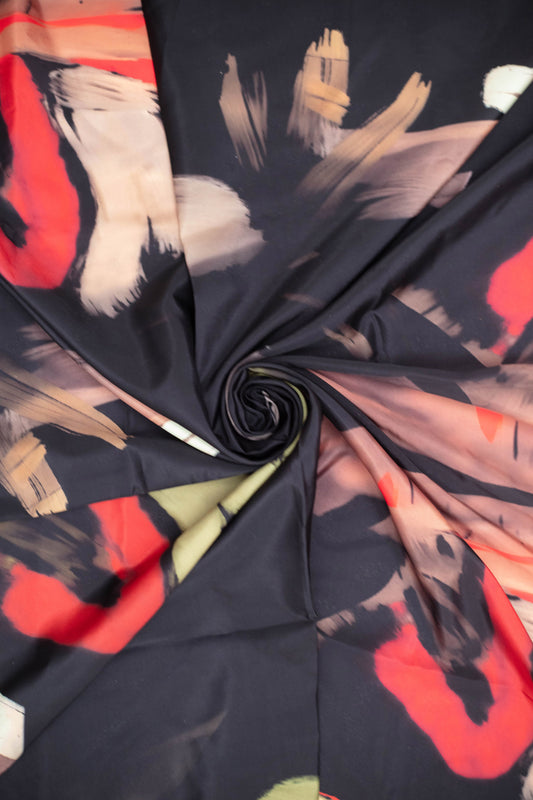 Noir Rush French Crepe Fabric