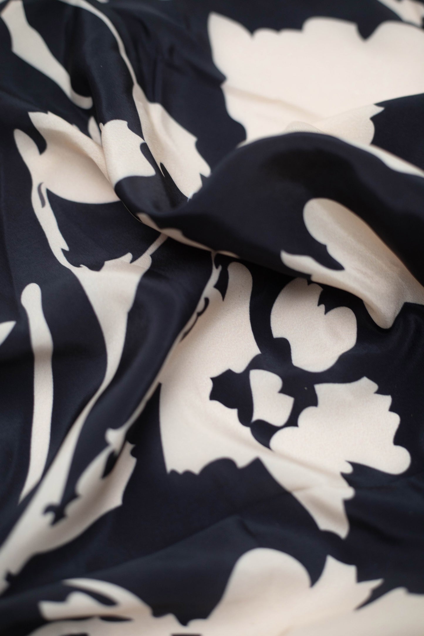Shadow Petals French Crepe Fabric