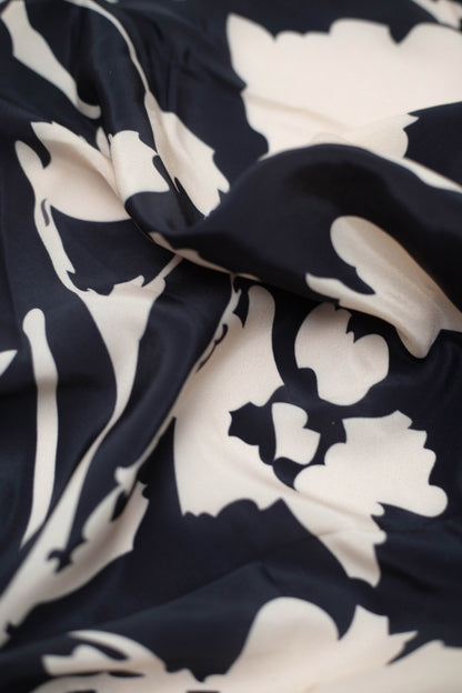 Shadow Petals French Crepe Fabric