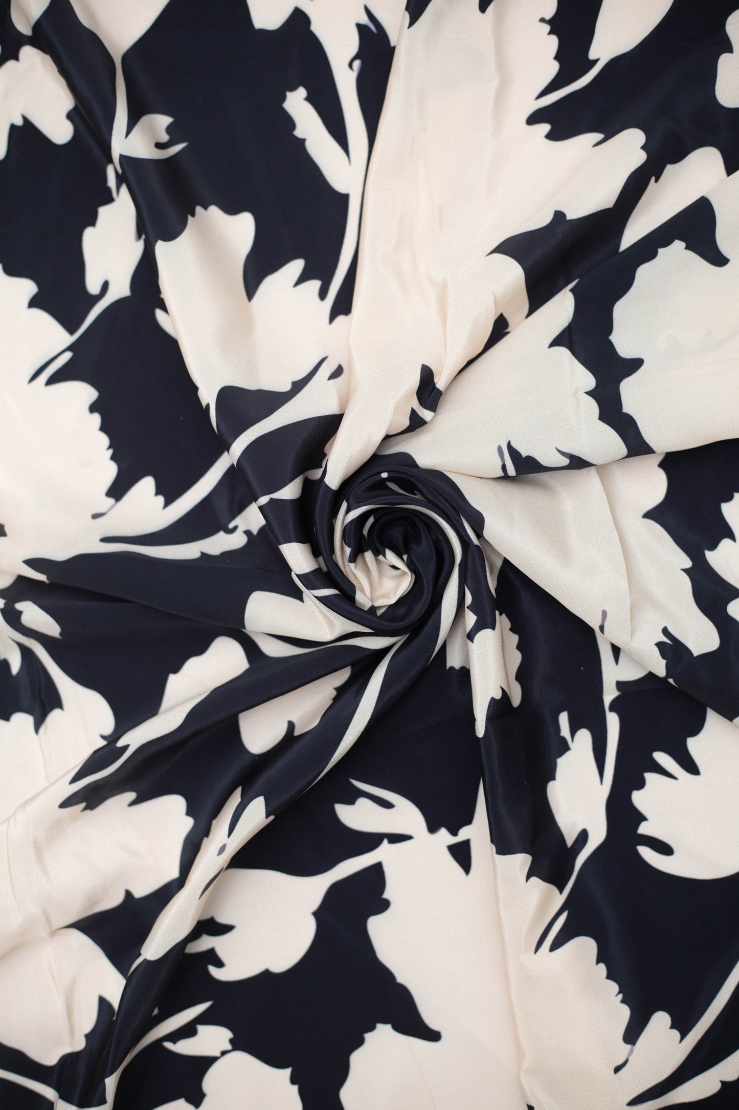 Shadow Petals French Crepe Fabric