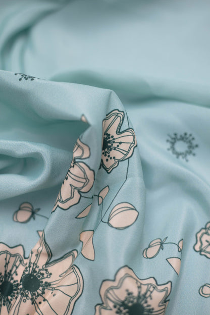 Pastel Poise French Crepe Fabric