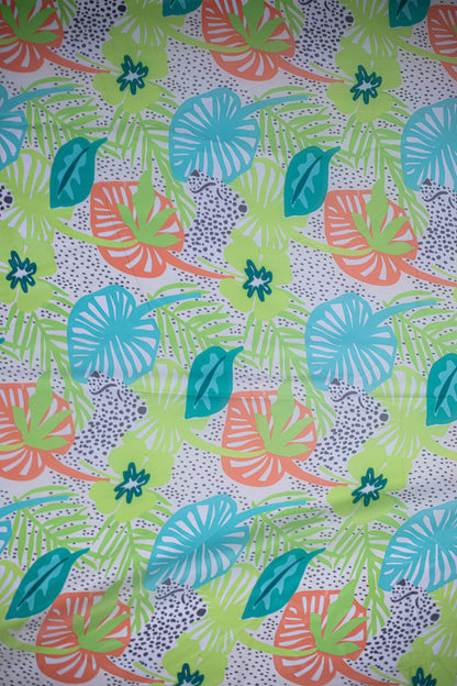 Tropical Breeze Tabby Printed Fabric