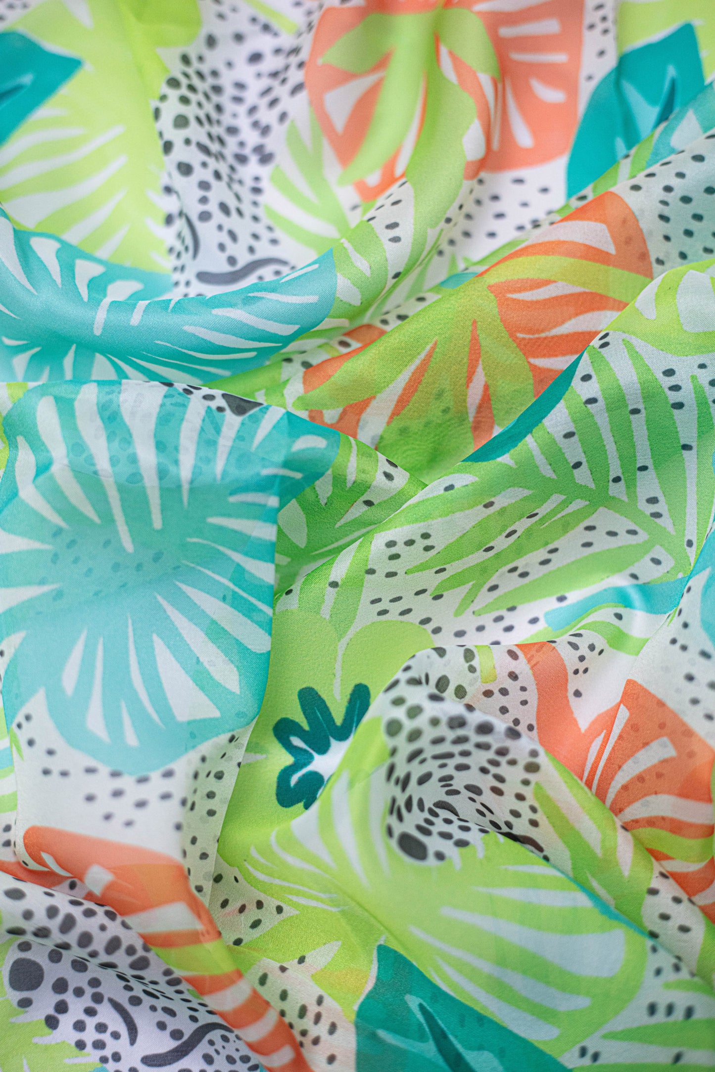 Tropical Breeze Tabby Printed Fabric