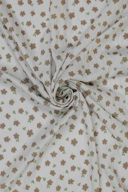Pastel Meadow Viscose Nylon Printed Fabric