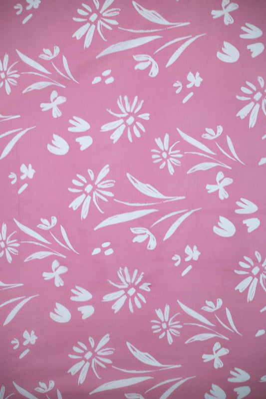 Blush Bloom Muslin Printed Fabric