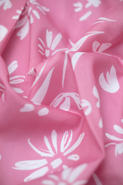 Blush Bloom Muslin Printed Fabric