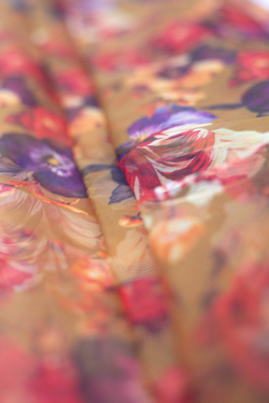 Floral Dusk Organza Fabric