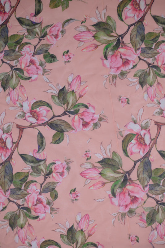 Peach Blossom Weightless Georgette Fabric