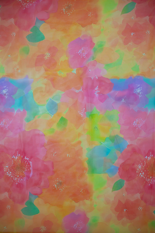 Amber Petals Weightless Georgette Fabric