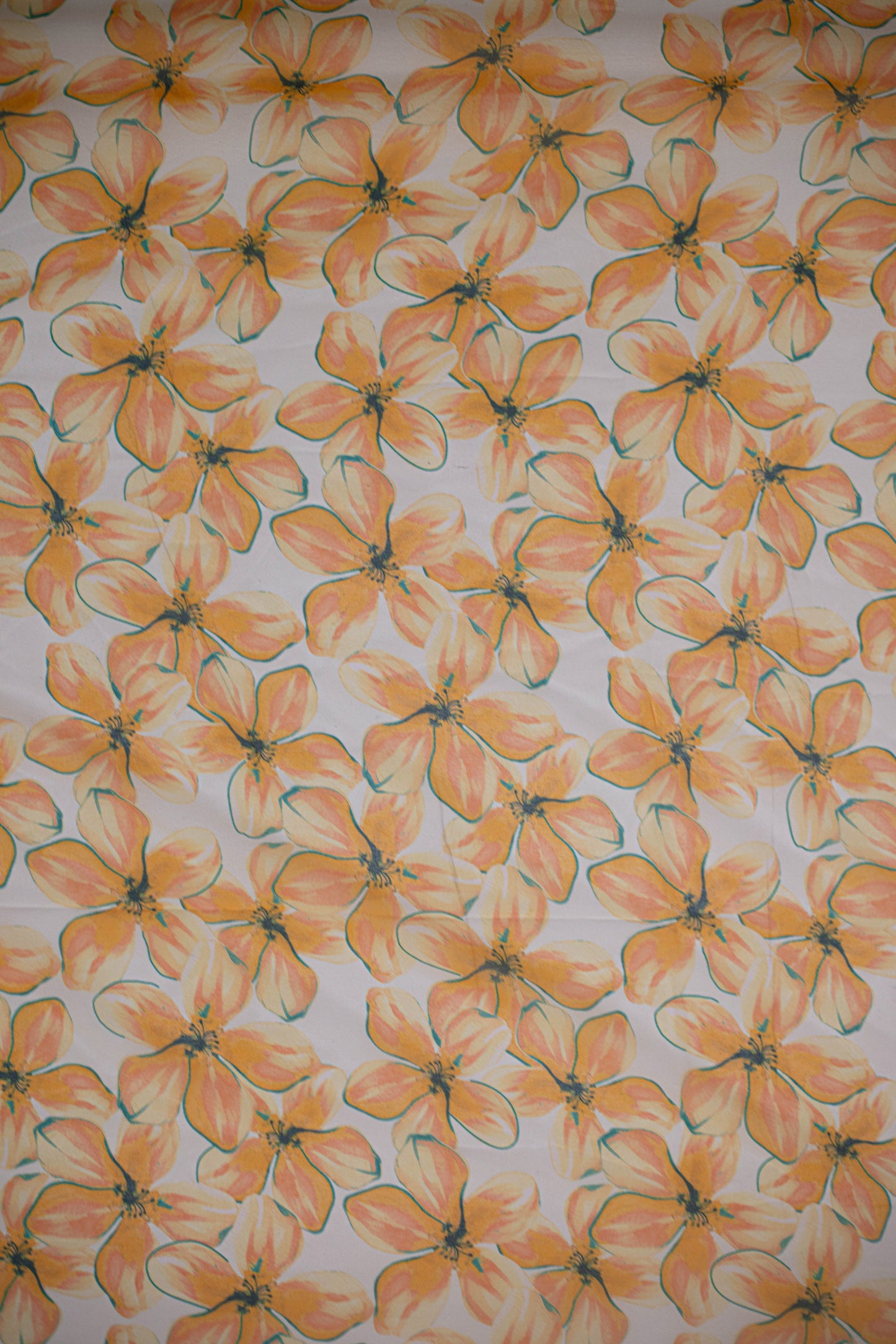 Golden Petal Weightless Georgette Fabric