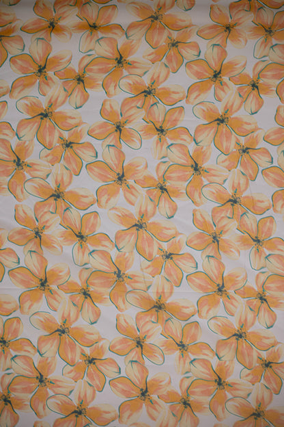 Golden Petal Weightless Georgette Fabric