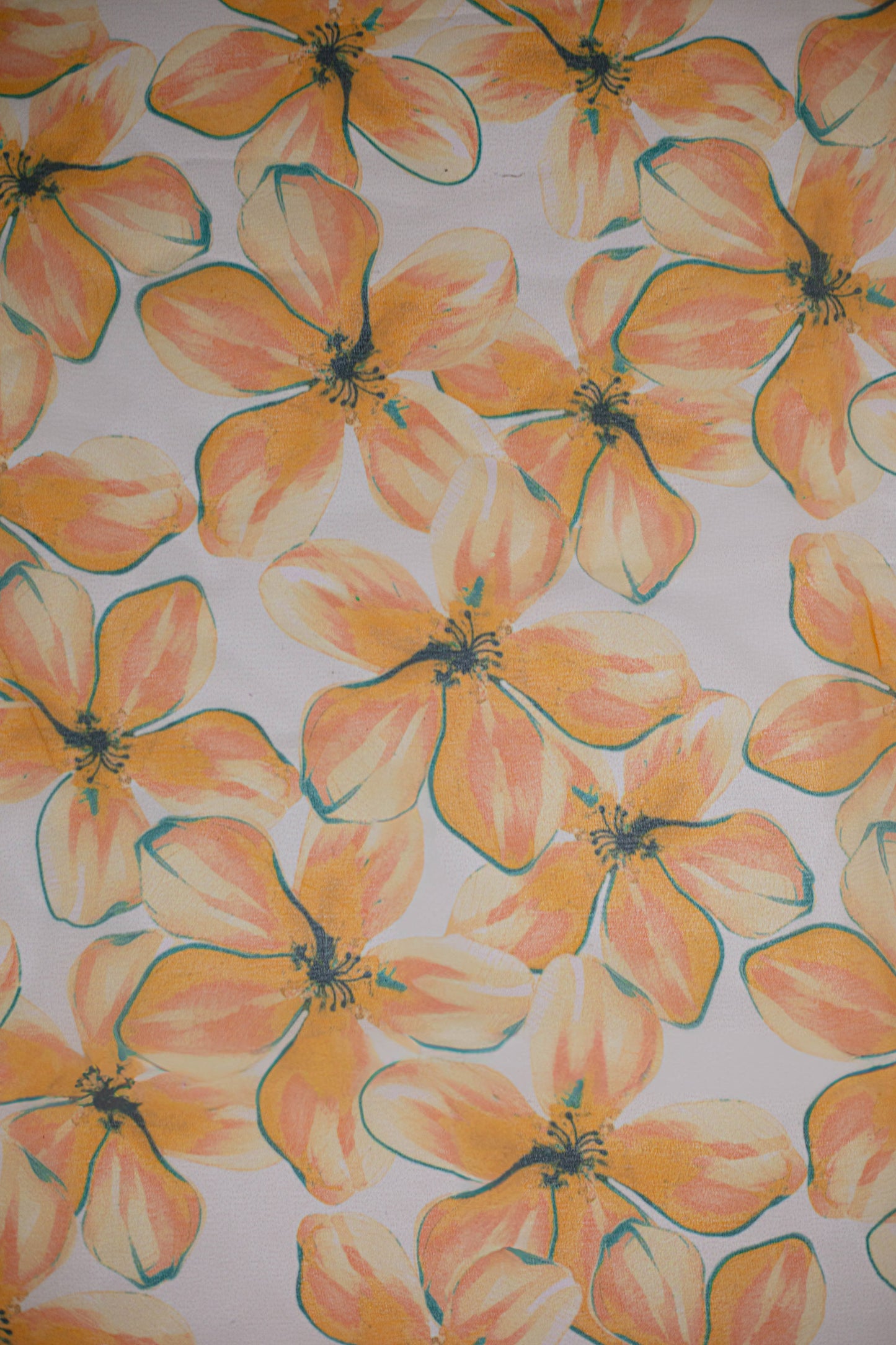 Golden Petal Weightless Georgette Fabric