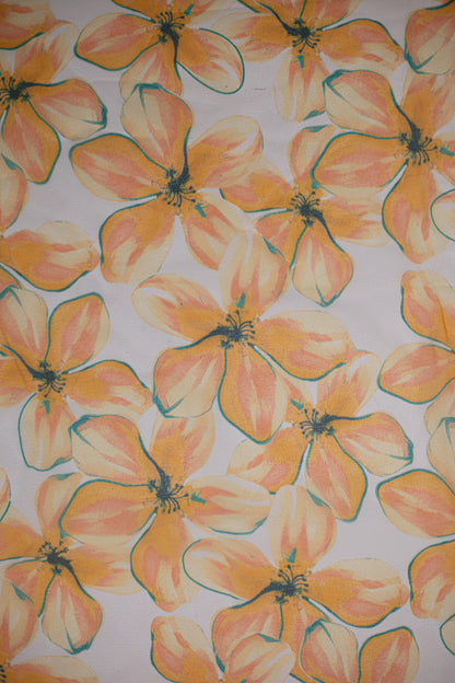 Golden Petal Weightless Georgette Fabric