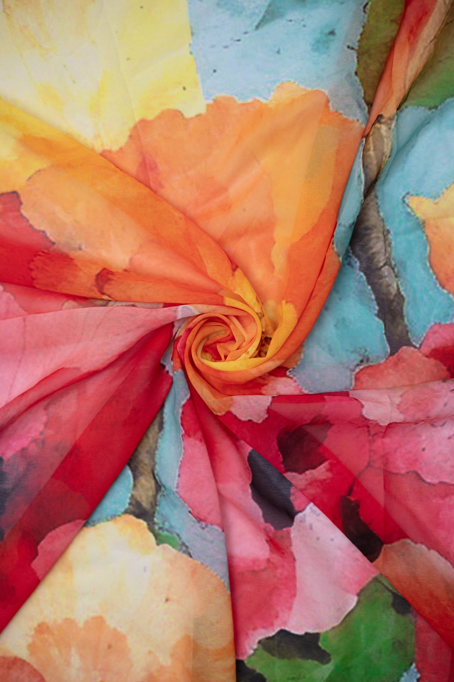 Riot Bloom Weightless Georgette Fabric