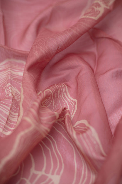 Rustic Spiral Chanderi Fabric