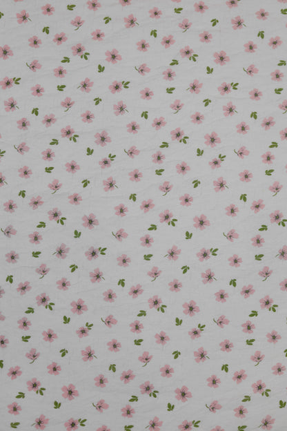 Pastel Meadow Viscose Nylon Printed Fabric