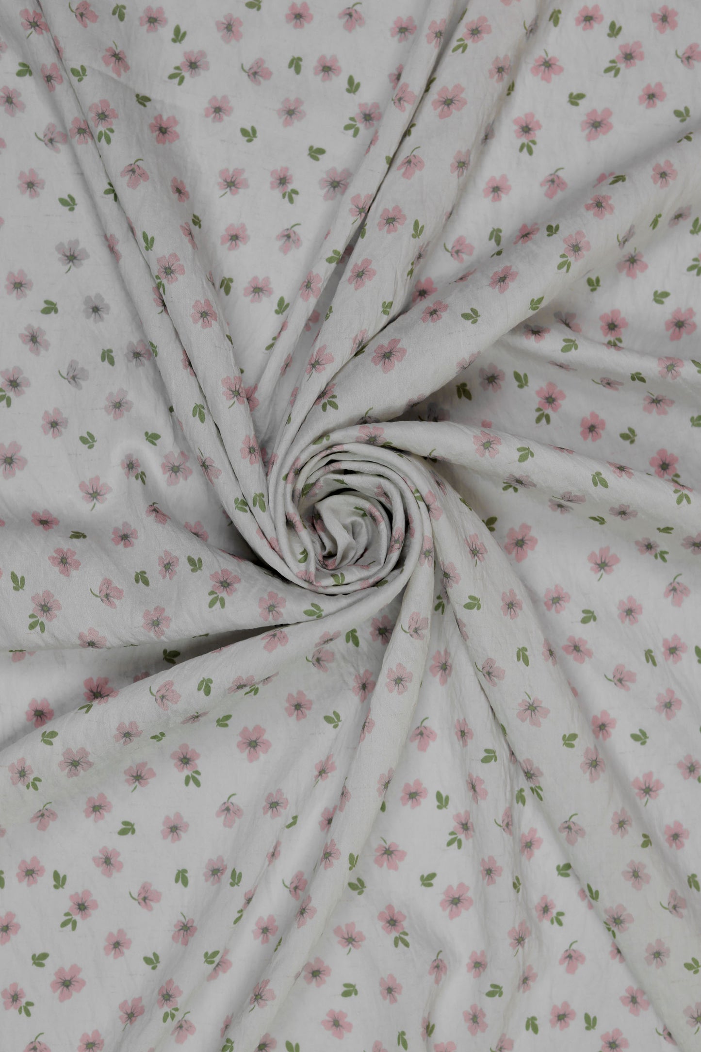 Pastel Meadow Viscose Nylon Printed Fabric
